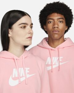 BUZO CAPOTA NIKE MUJER CLUB FLEECE ROSADO