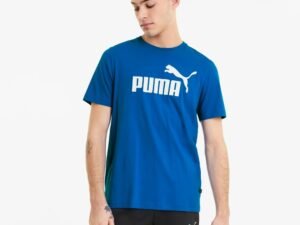 CAMISETA PUMA HOMBRE ESS LOGO TEE AZUL B