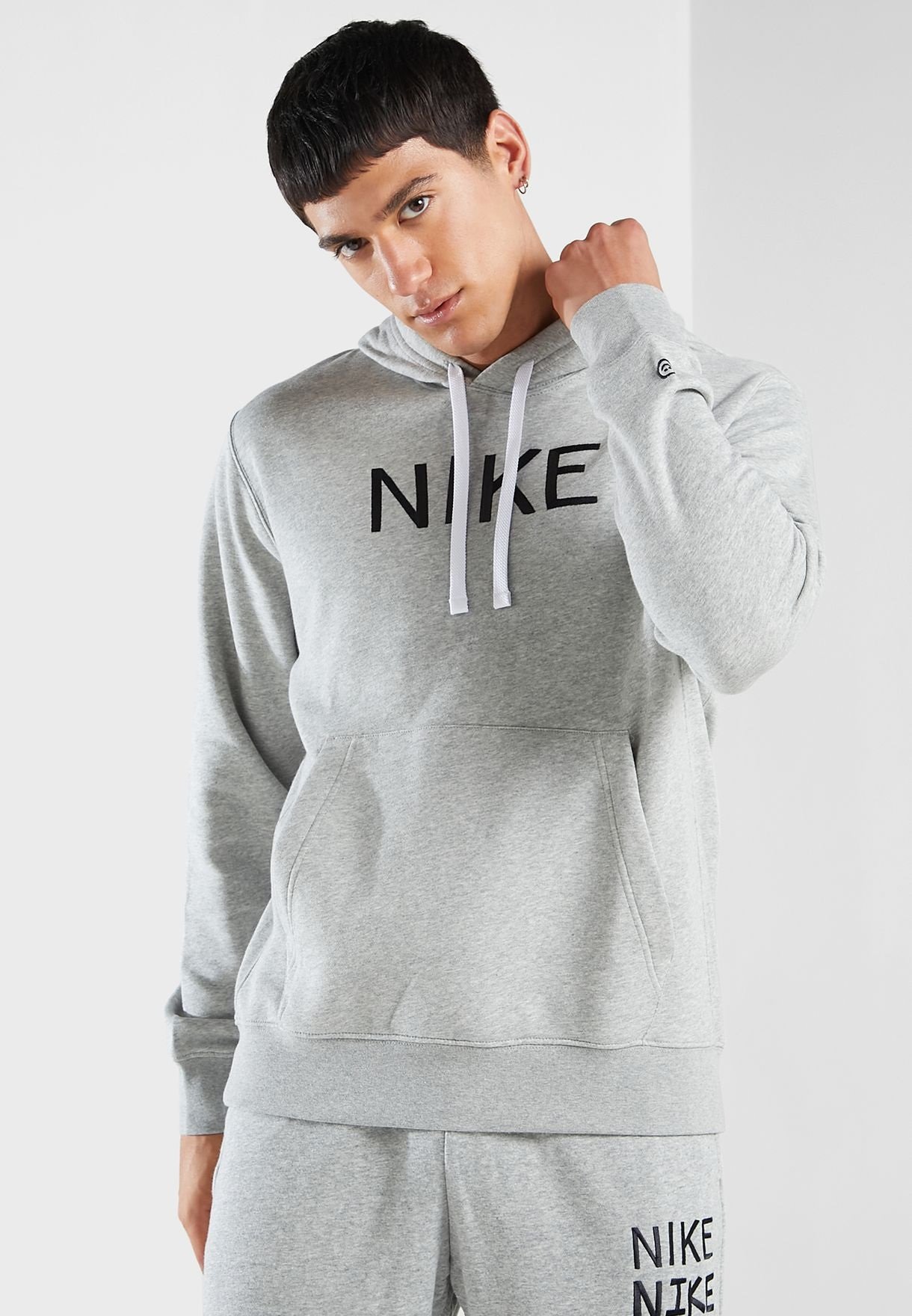 BUZO CAPOTA NIKE HOMBRE HBR-C GRIS NEGRO