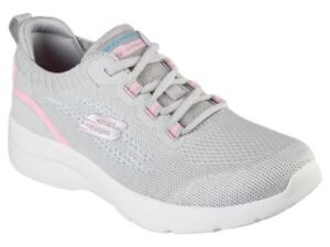 TENIS SKECHERS DYNAMIGHT GRIS MUJER