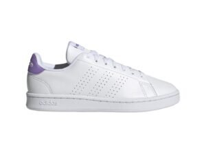TENIS ADIDAS MUJER ADVANTAGE BLANCO LILA