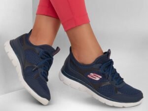 TENIS SKECHERS SUMMITS AZUL MUJER