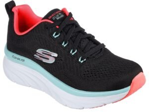 TENIS SKECHERS DLUX WALKER NEGRO MUJER