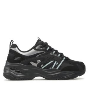 TENIS SKECHERS DLITE 4.0 NEGRO GRIS MUJE