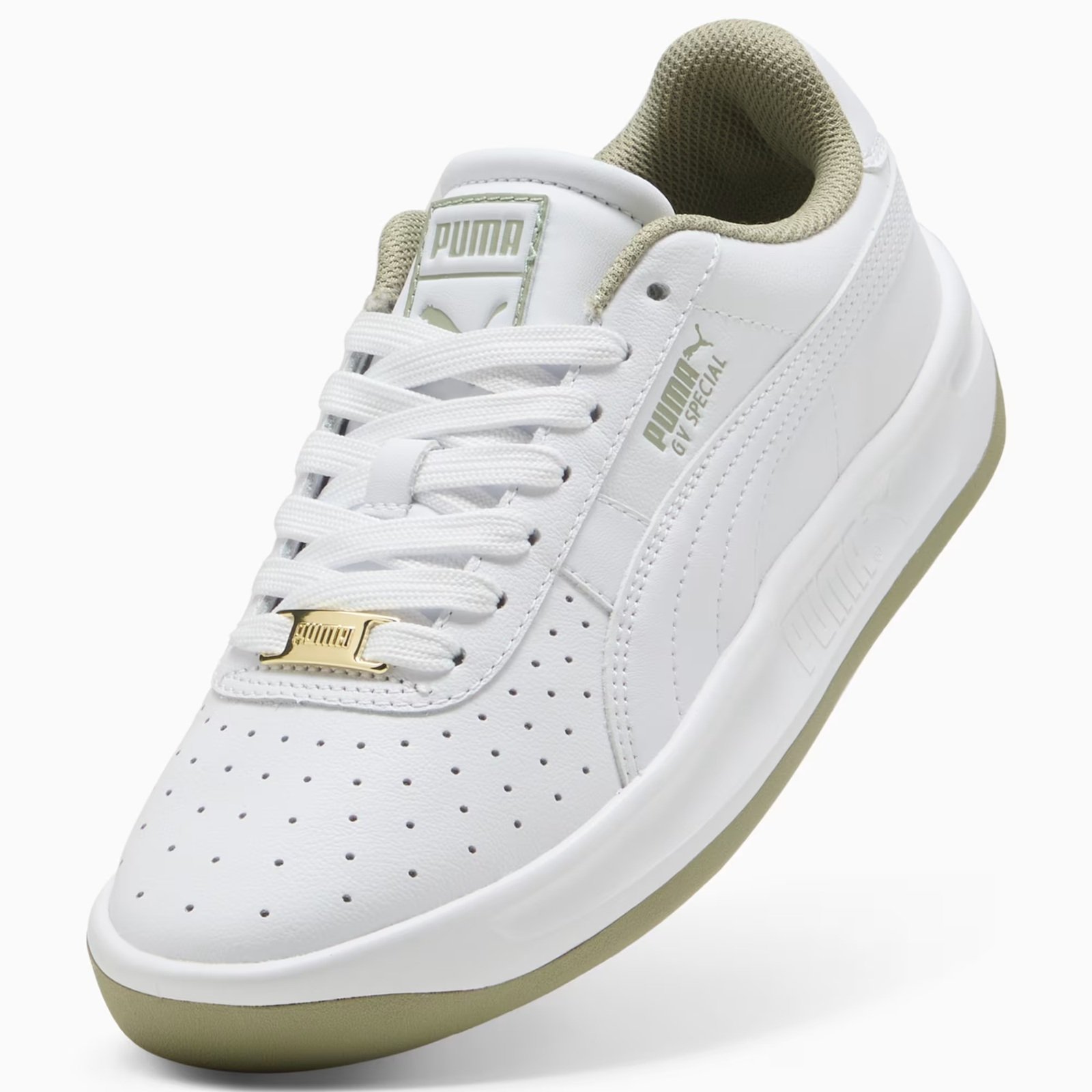 Tenis Puma mujer gv special blanco oro 398374‑13