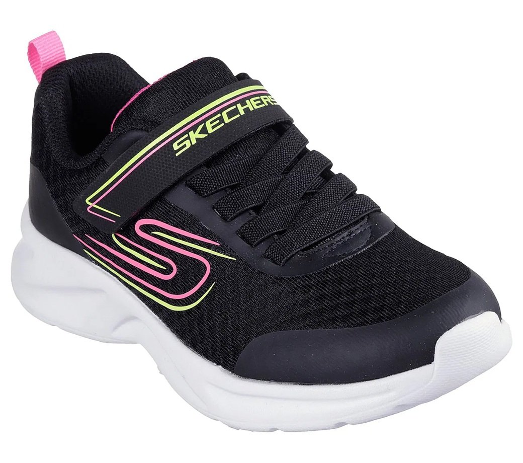 Tenis Skechers Infante Dynamatic Nonstop Speed 303577L-BKHP Negro Rosado