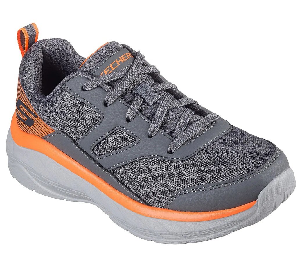 Tenis Skechers Niño Boundless 403719L-CCOR Gris Naranja