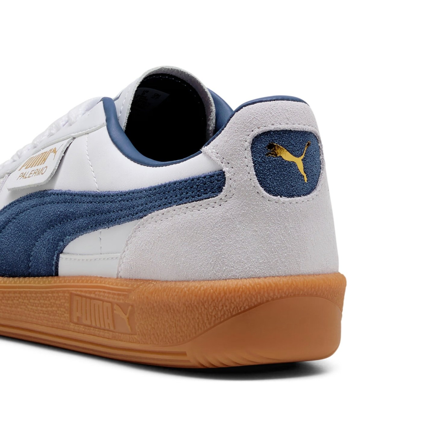 Tenis Puma hombre Palermo Leather azul blanco 396464‑24