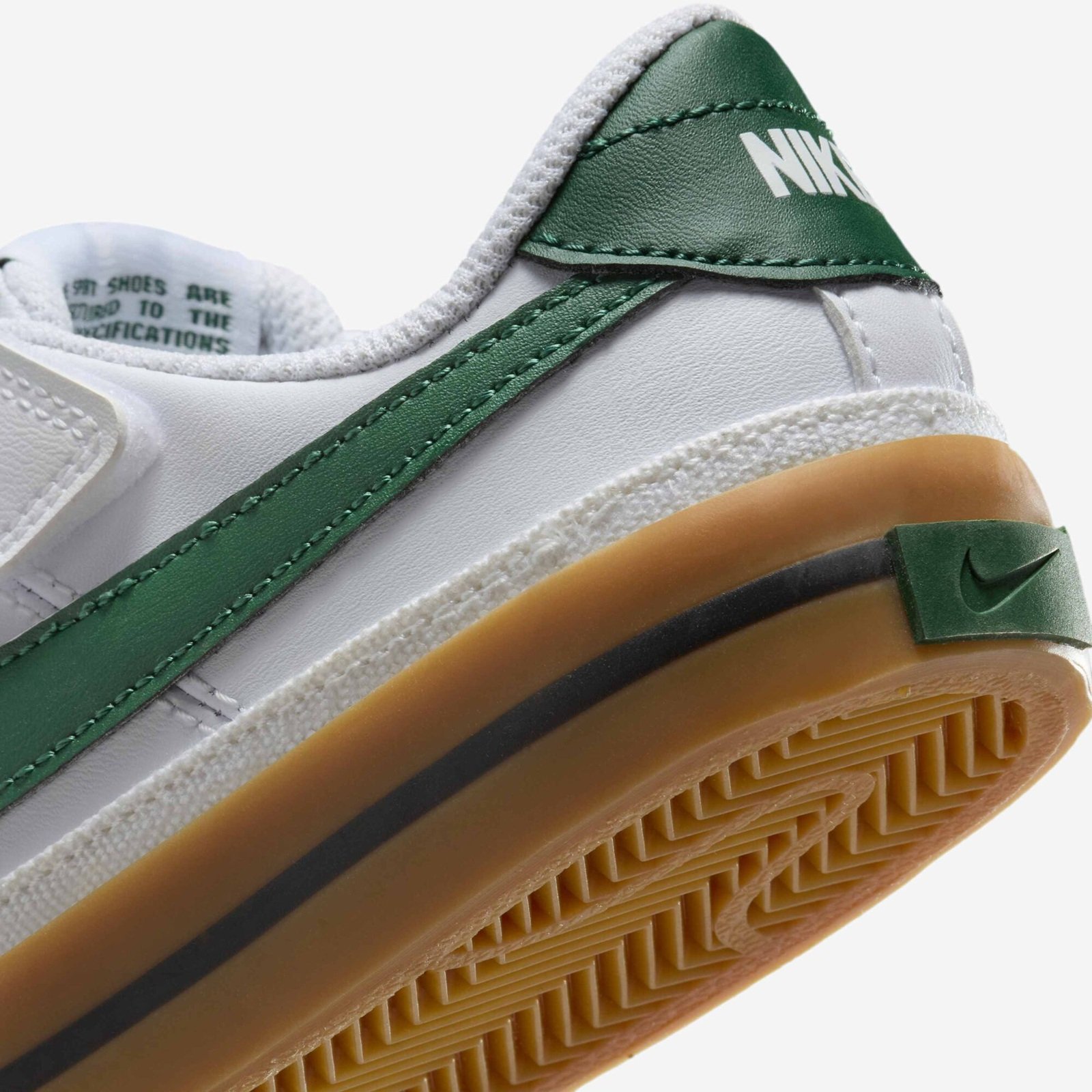 Tenis Nike Niño Court Legacy BPV DA5381-134 Blanco Verde Casual