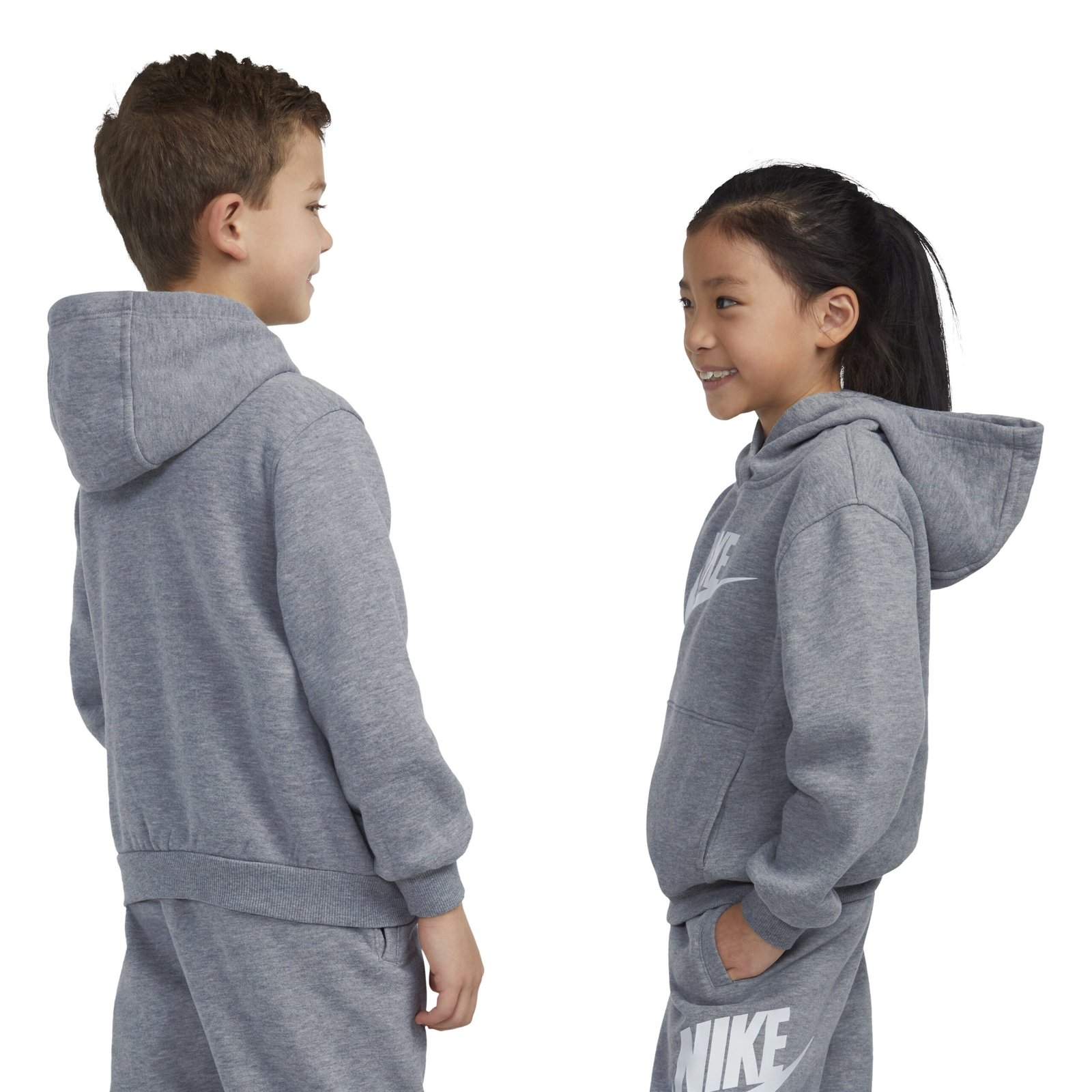 Buzo Hoodie Nike Niño NSW Club Fleece LBR PO 86L088-U90 Azul Casual