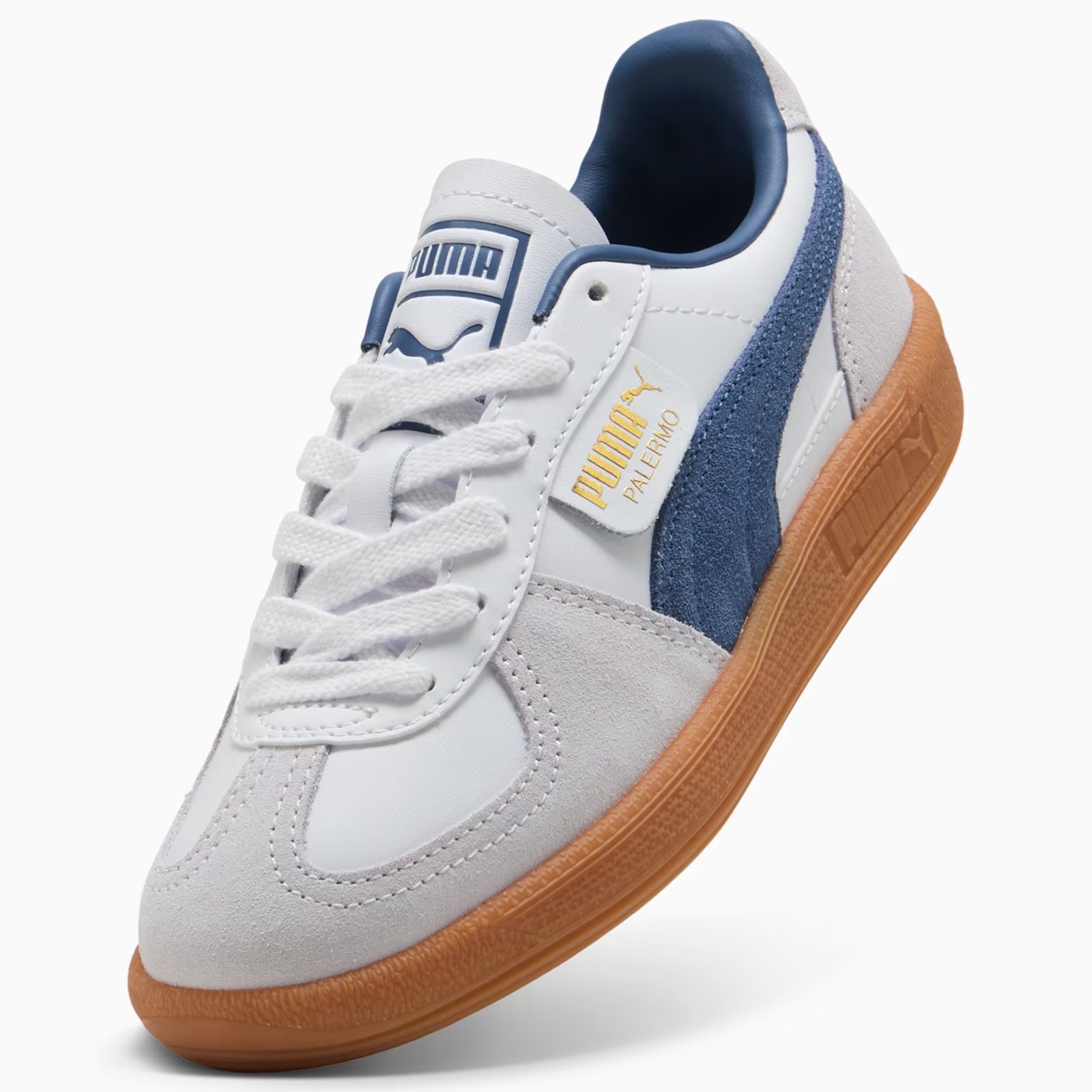 Tenis Puma Junior Palermo LTH 397275-11 Blanco Azul Casual