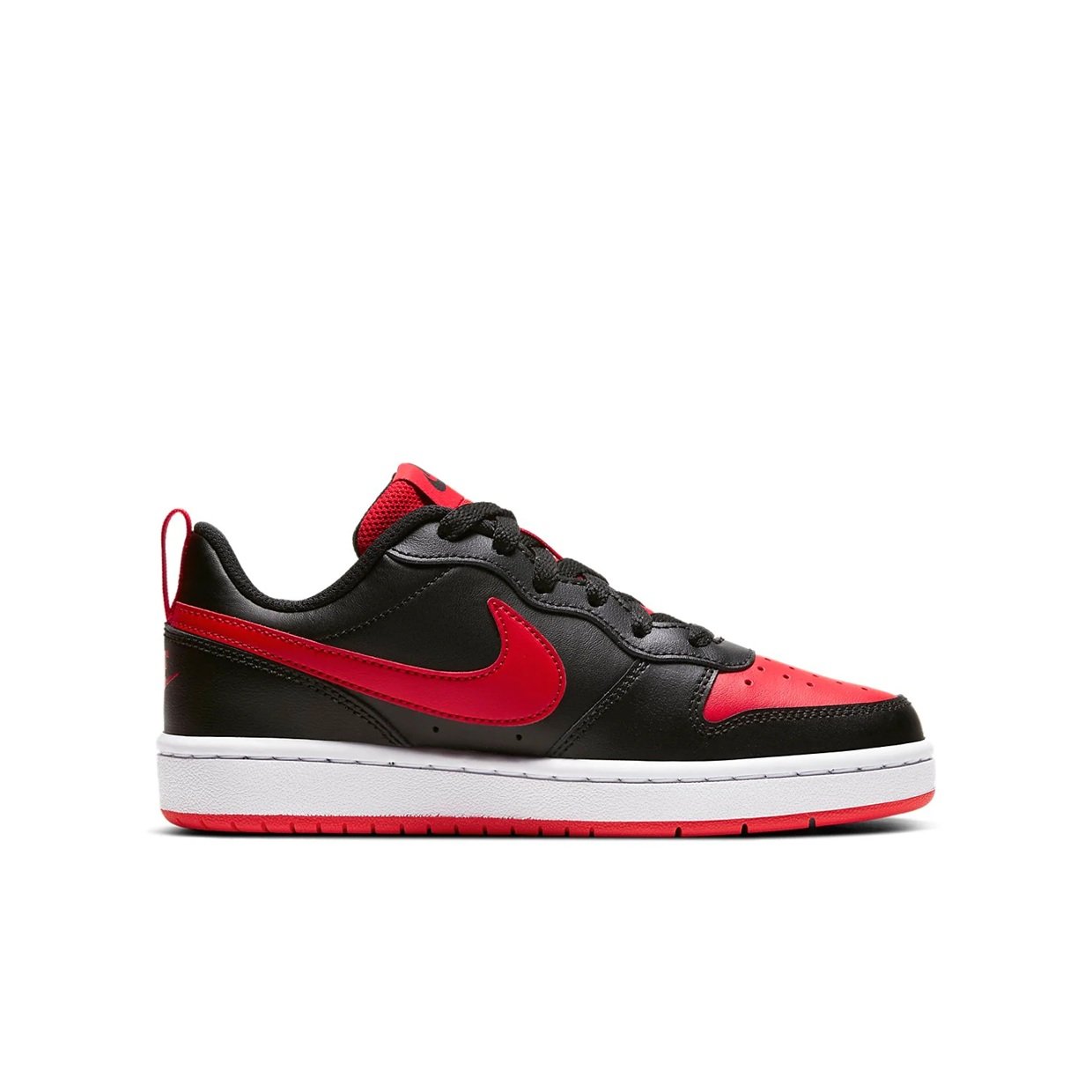 Tenis Nike Niño Court Borough Low 2 RB BQ5448-007 Negro Rojo Casual