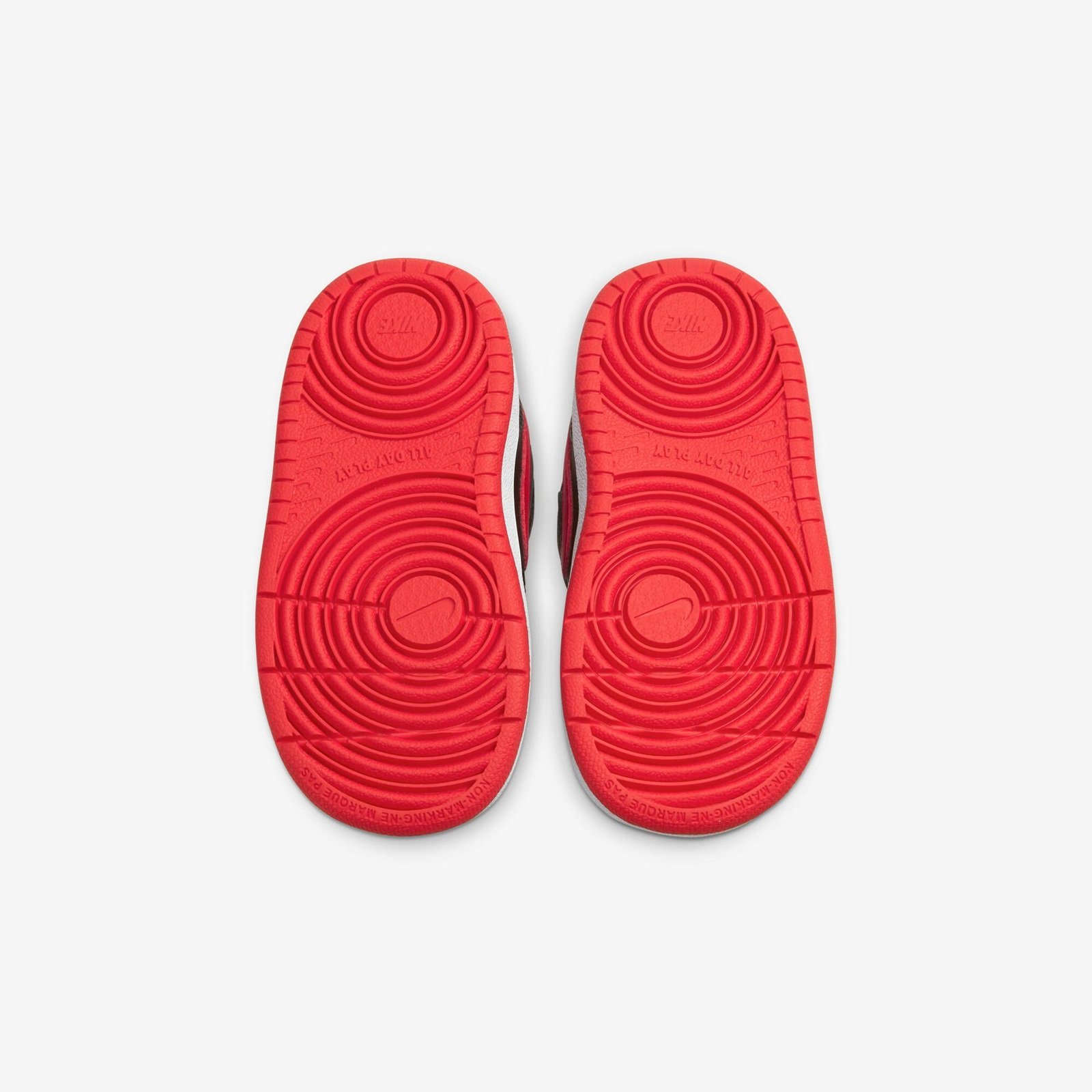 Tenis Nike Bebé Court Borough Low 2 RB BQ5453-007 Negro Rojo Uso Diario