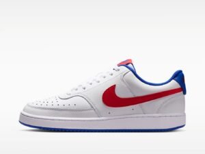 Tenis Nike Hombre Court Vision Low DB5945-161 Blanco Rojo Casual