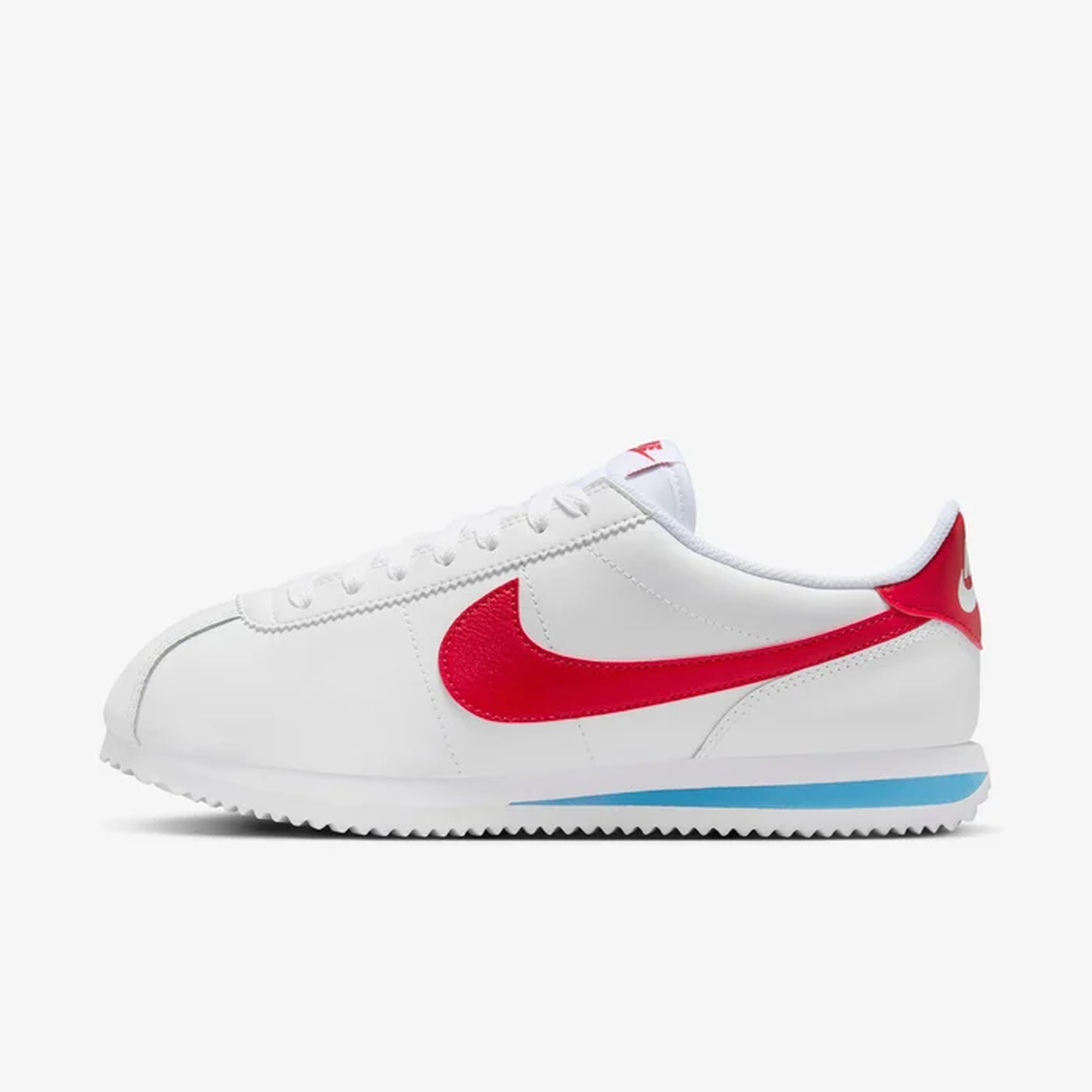 Tenis Nike Mujer Cortez Casual DN1791-108 Blanco Rojo Azul