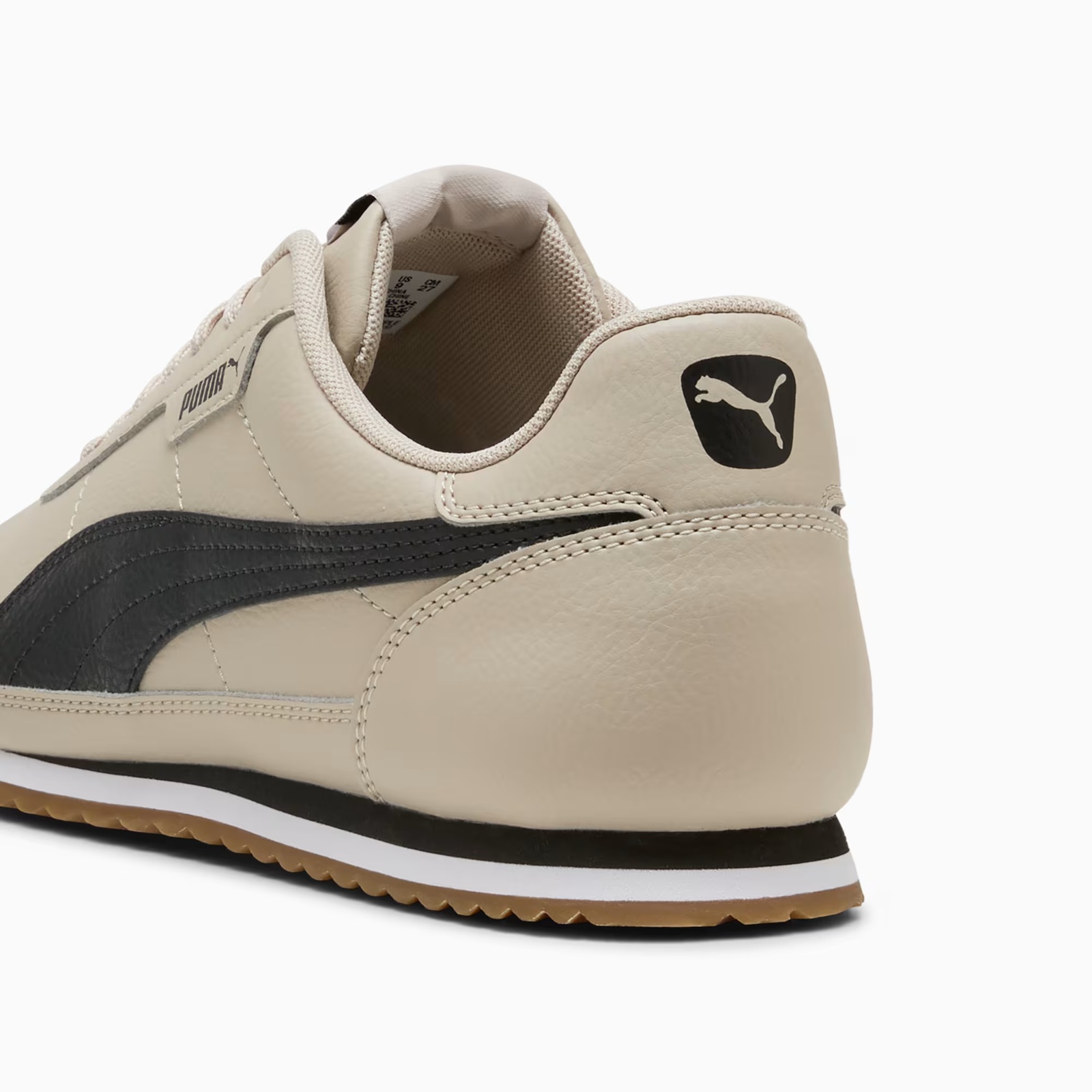 Tenis Puma Hombre Turino II Casual 397452-31 Beige Negro - Image 5