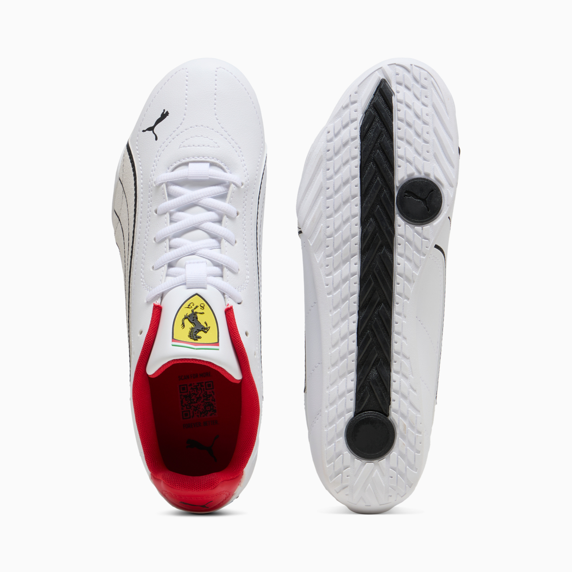Tenis Puma Hombre Ferrari Catch Casual 309196-04 Blanco Rojo - Image 5