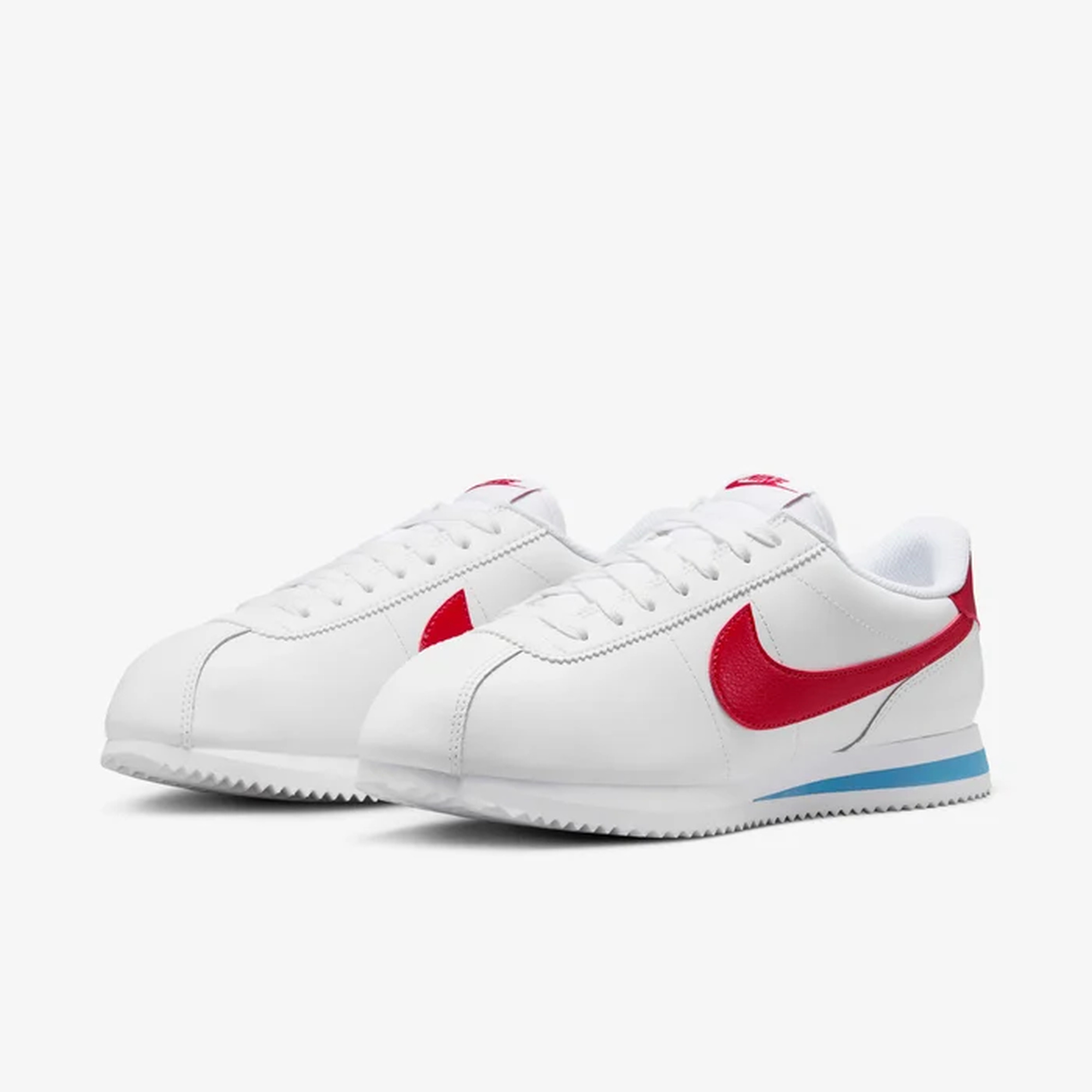 Tenis Nike Mujer Cortez Casual DN1791-108 Blanco Rojo Azul - Image 5