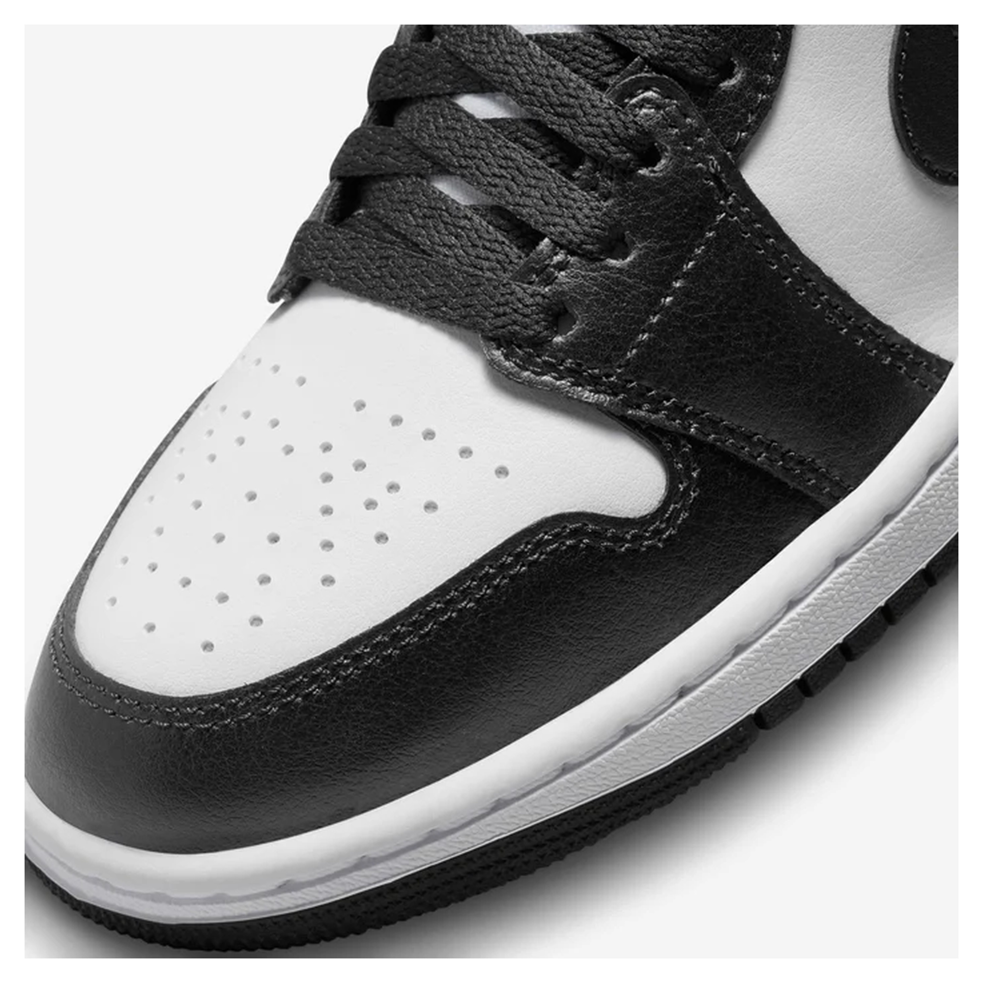 Tenis Jordan Mujer Air 1 Mid Casual DV0991-101 Blanco Negro - Image 2