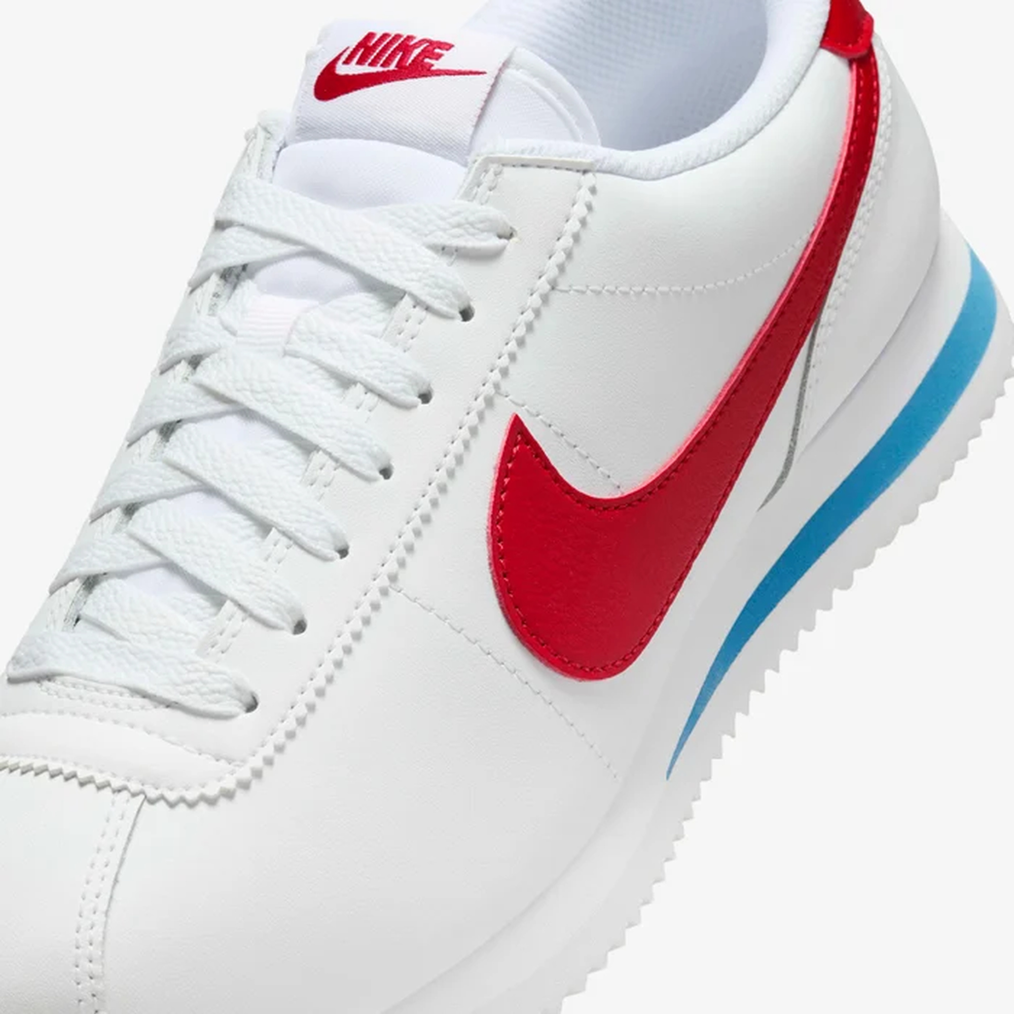 Tenis Nike Mujer Cortez Casual DN1791-108 Blanco Rojo Azul - Image 3