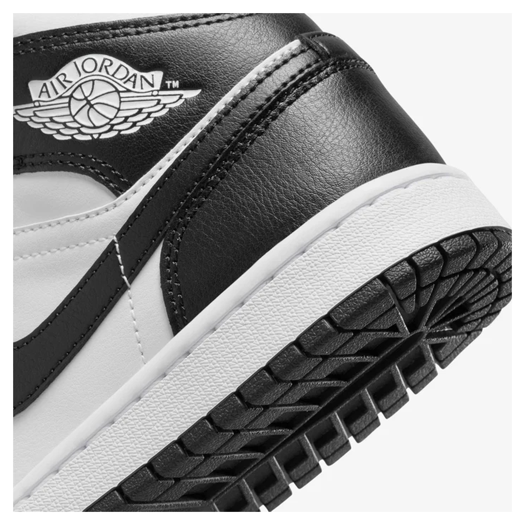 Tenis Jordan Mujer Air 1 Mid Casual DV0991-101 Blanco Negro - Image 3