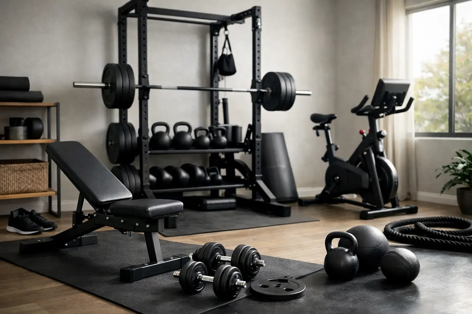 Equipamiento home gym para entrenar mejor en casa