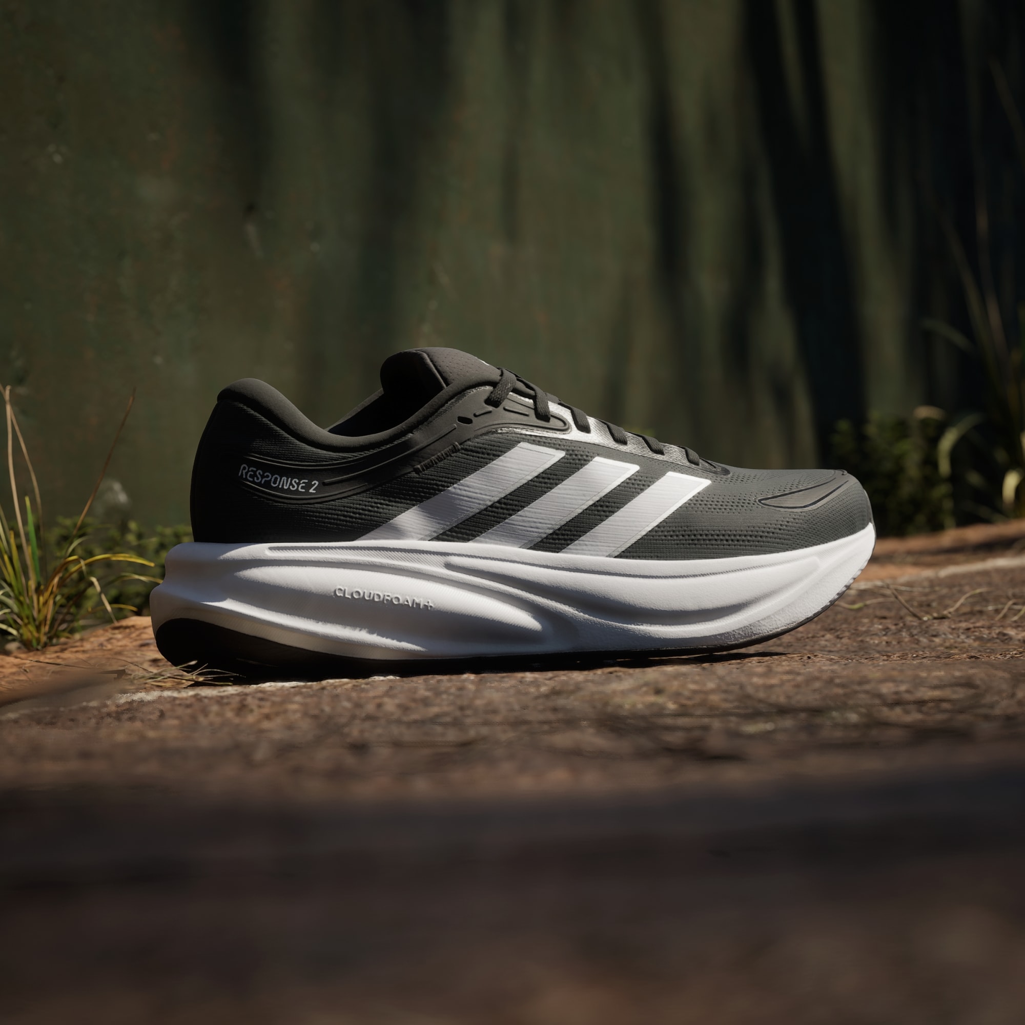 Tenis Adidas Hombre Response 2 Running KJ1748 Negro Blanco - Image 3