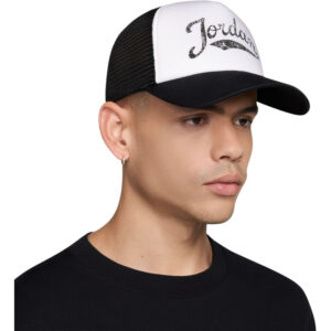 Gorra Jordan Rise Trucker Casual IR0513-100 Blanco Negro