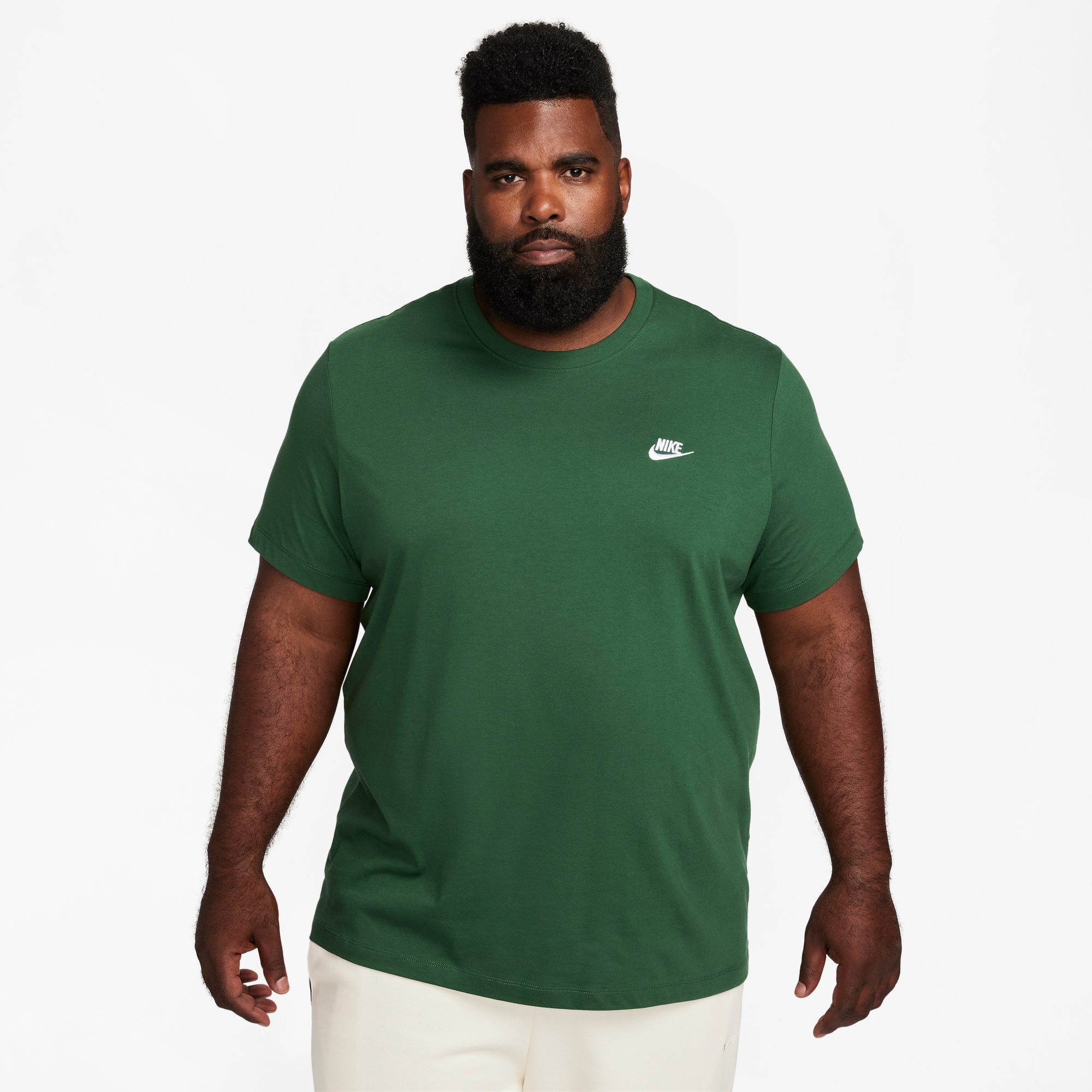 Camiseta Nike Hombre Sportswear Club Casual AR4997-323 Verde - Image 4