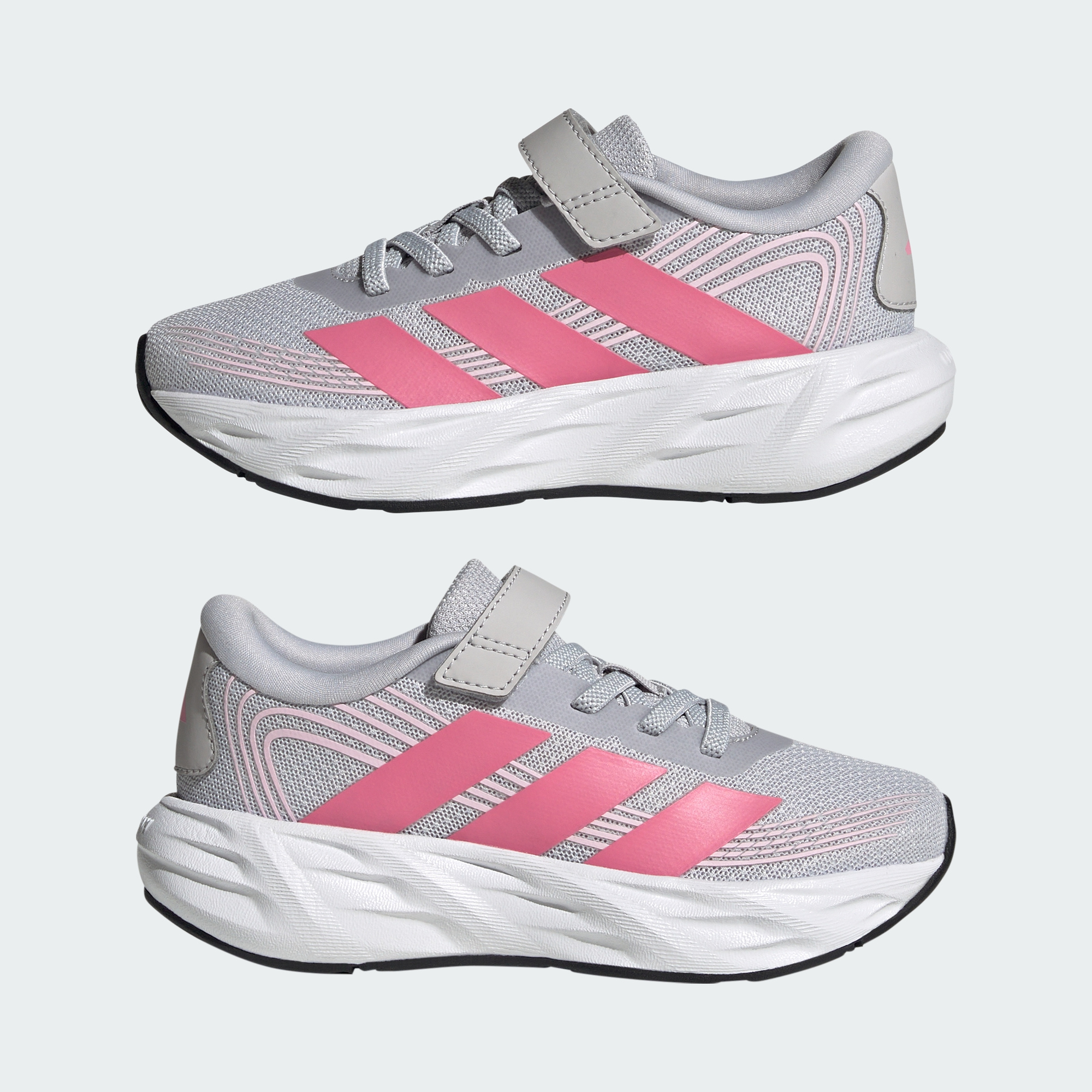 Tenis Adidas Infante Galaxy 8 EL C Running KI1685 Gris - Image 3