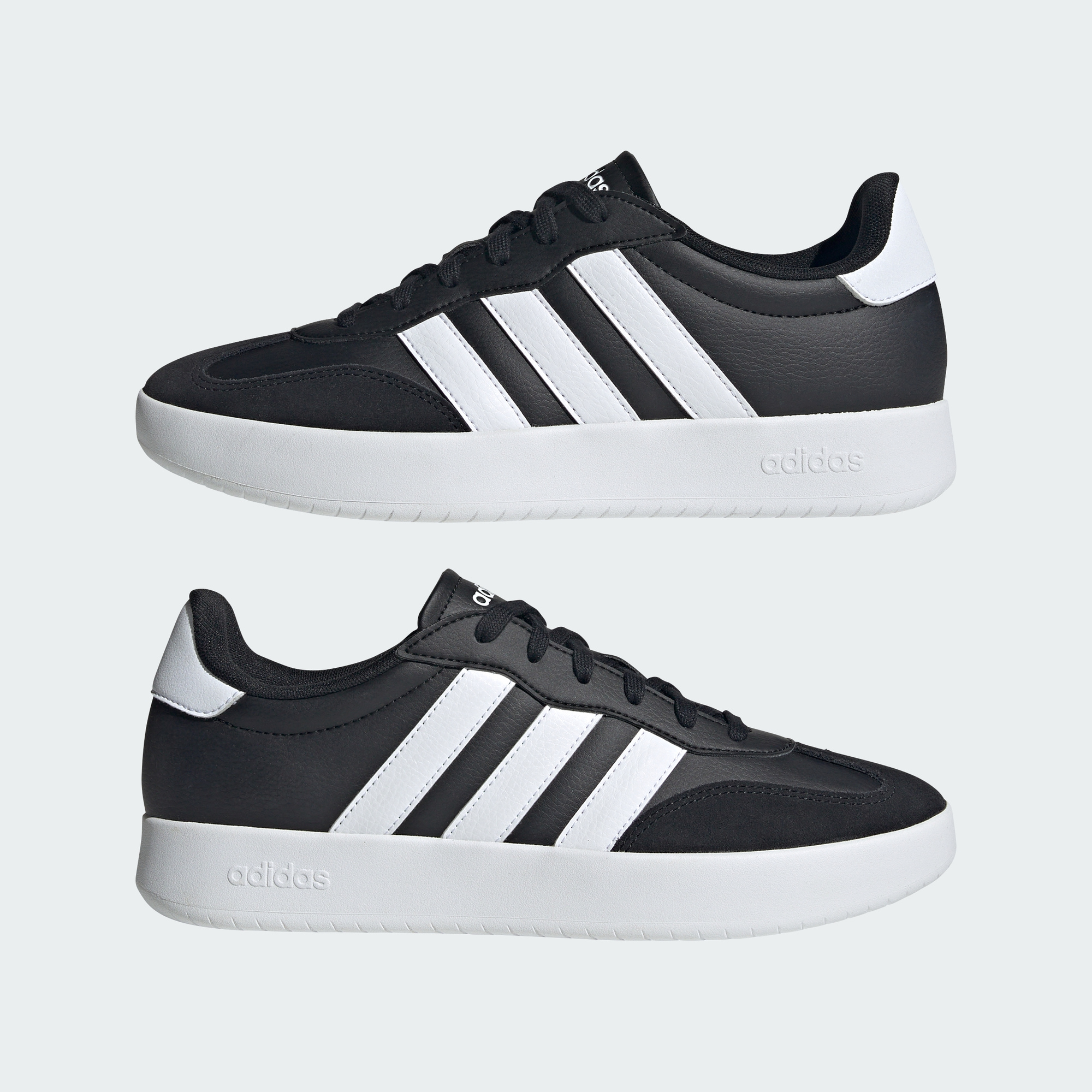 Tenis Adidas Hombre Barreda Casual JI2307 Negro Blanco - Image 3